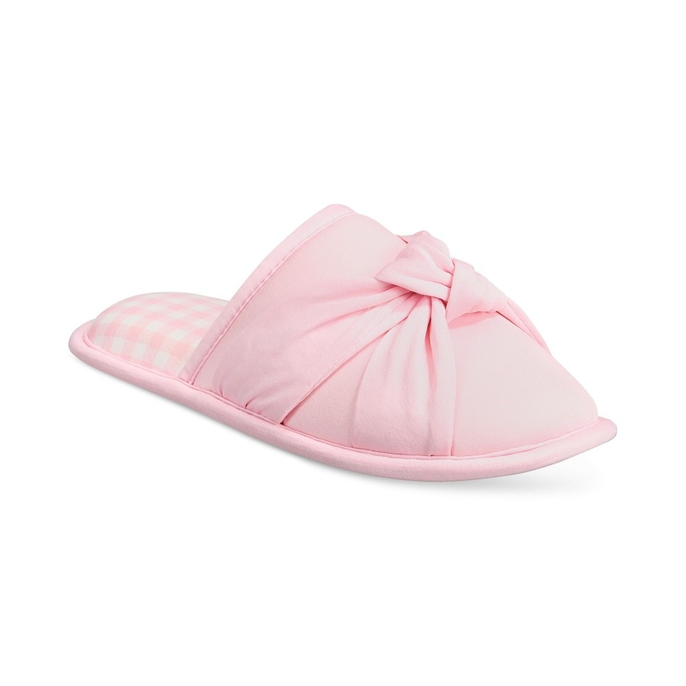 Charter Club Women's Slip-on Twisted Slippers - Rose Shadow - Size Large 9-10